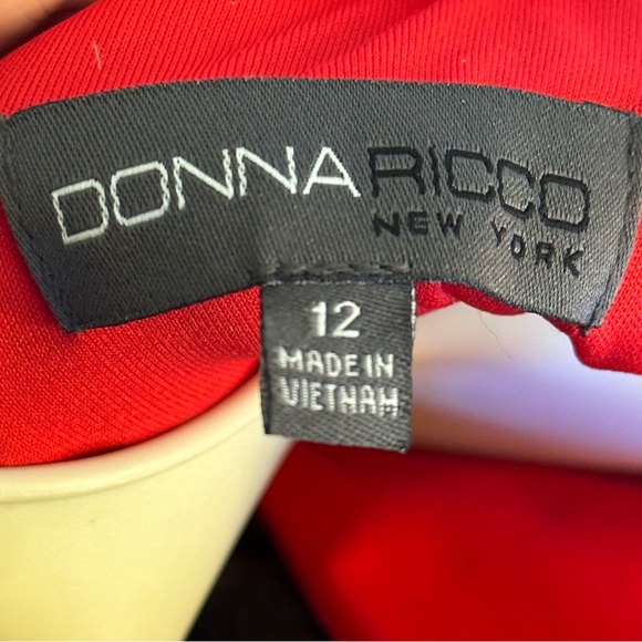 Donna Ricco New York Red Fit and Flare Cutout dress size 12 - Picture 5 of 6